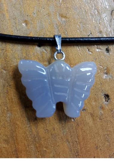 Crystal Agate Butterfly Necklace image 0